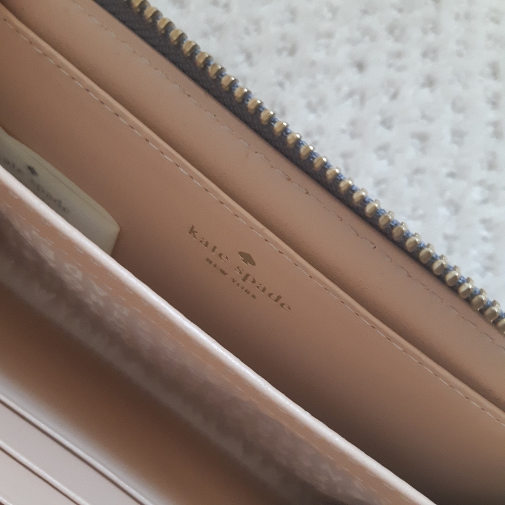 Kate Spade grey leather wristlet wallet - Picture 5 of 6